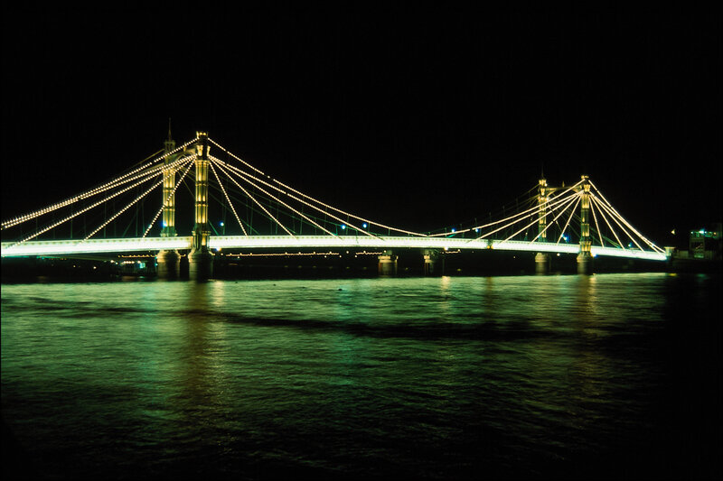 Albert Bridge at night