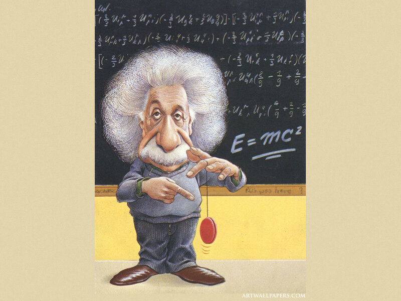 Albert Einstein cartoon