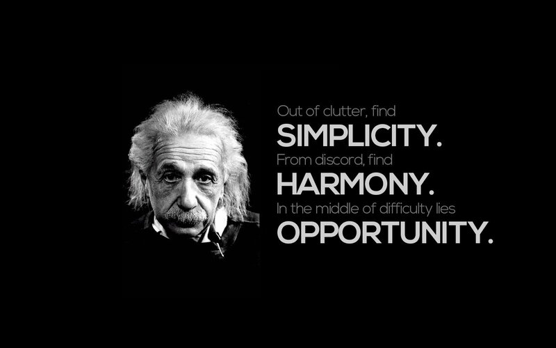 Albert Einstein Portrait — Black, Serious, Photograph, Text, Quote