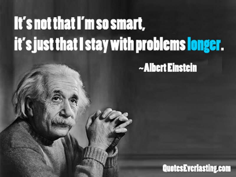 Albert Einstein Portrait — Black, Thoughtful, Photograph, Quote