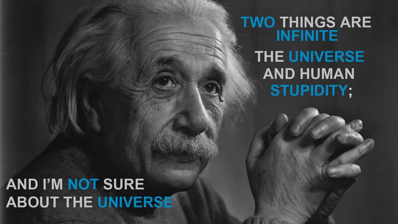 Albert Einstein Portrait — Black, Thoughtful, Photograph, Text