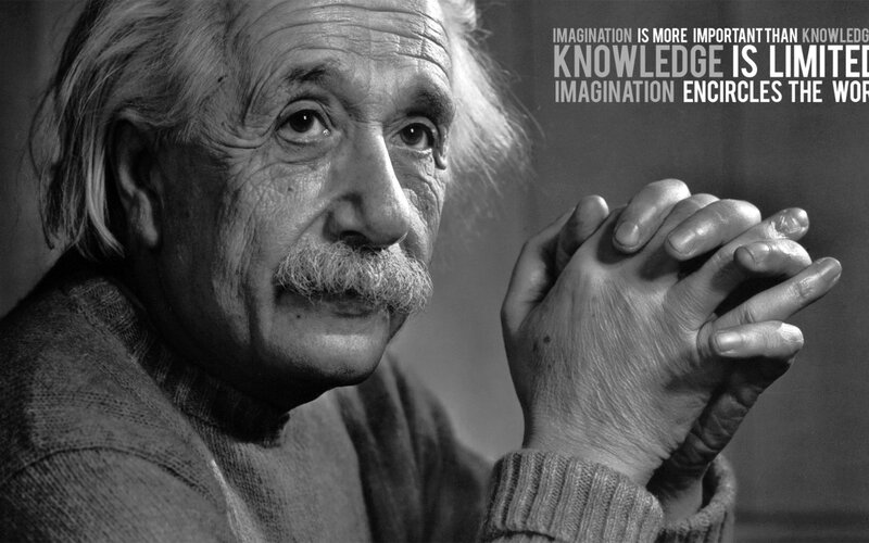 Albert Einstein Portrait — Black, Thoughtful, Photograph