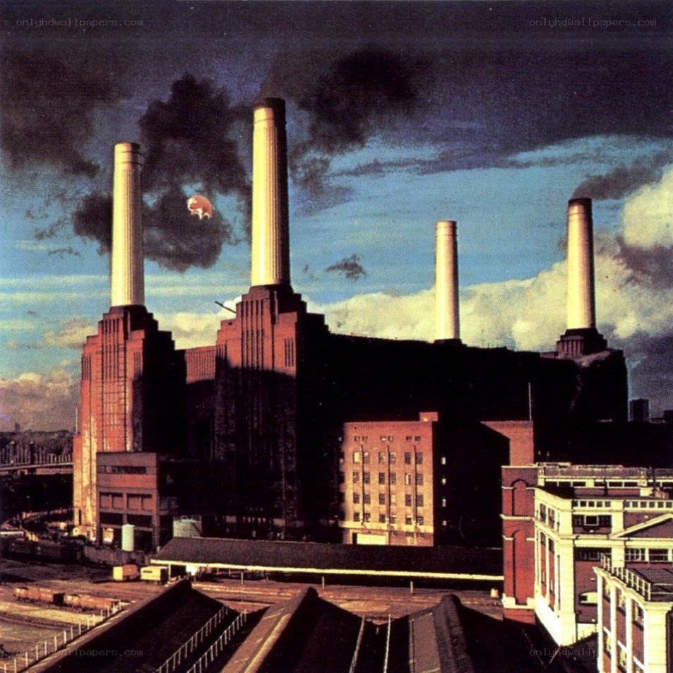 album cover with factory