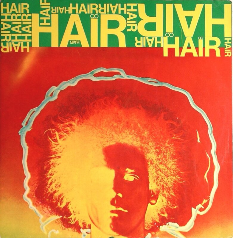 Album cover with hair design