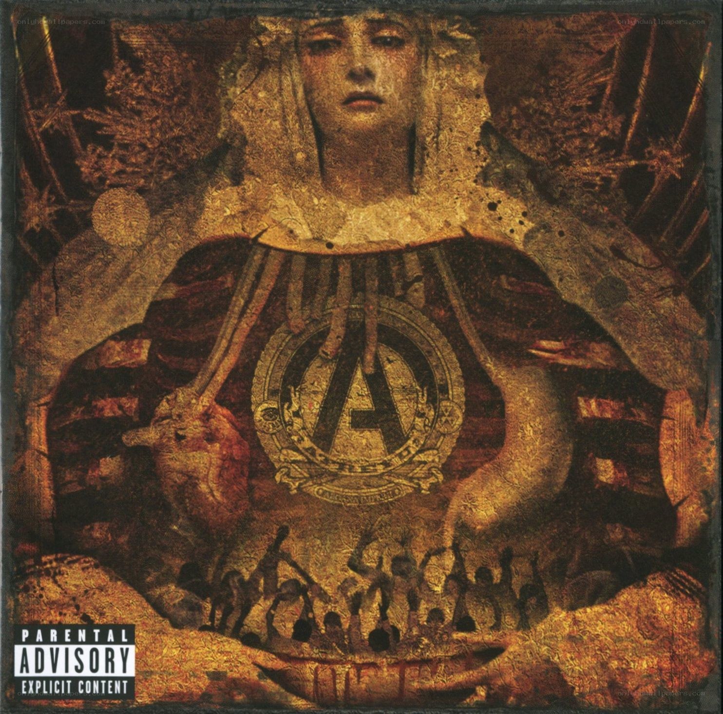 album cover with religious imagery