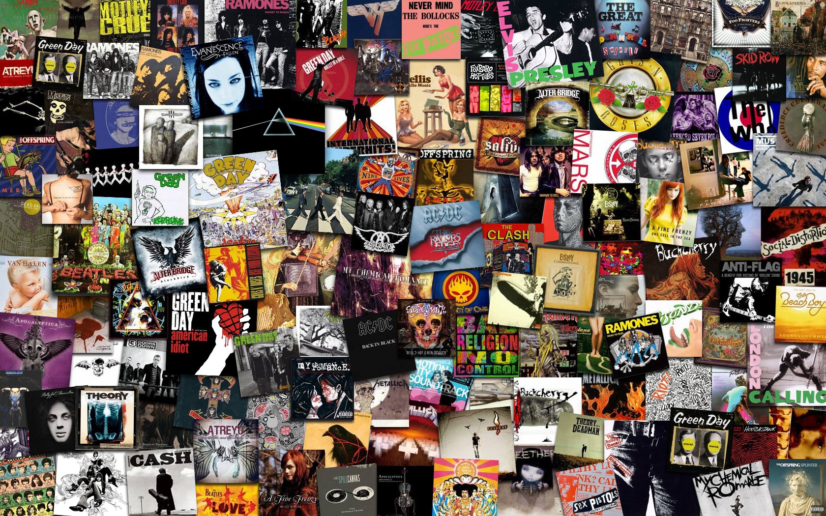 Album covers collage