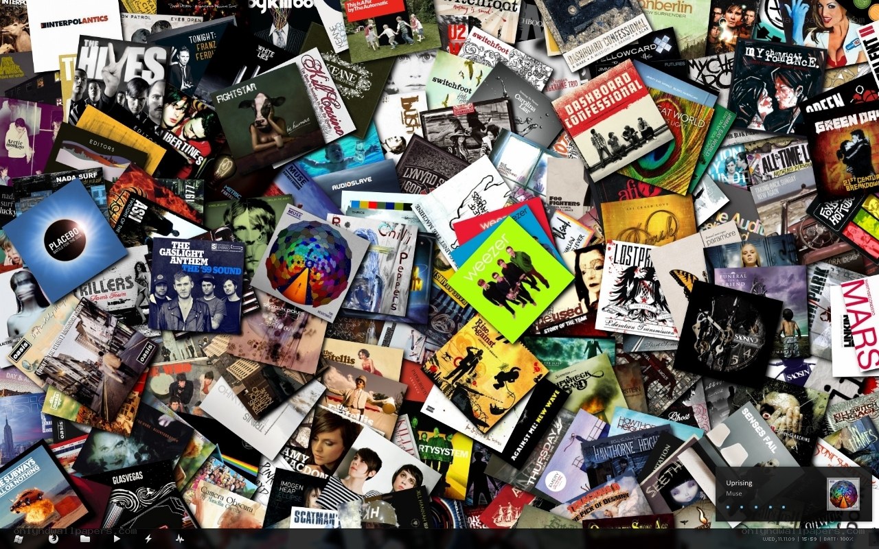 album covers collage