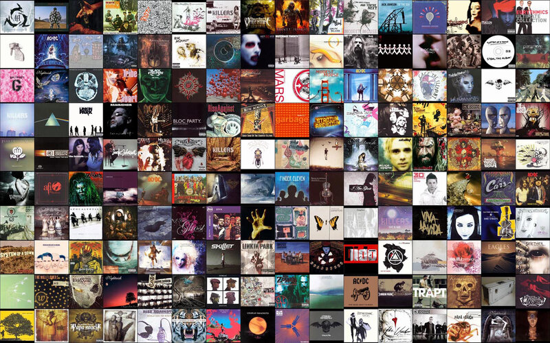 Album covers collage