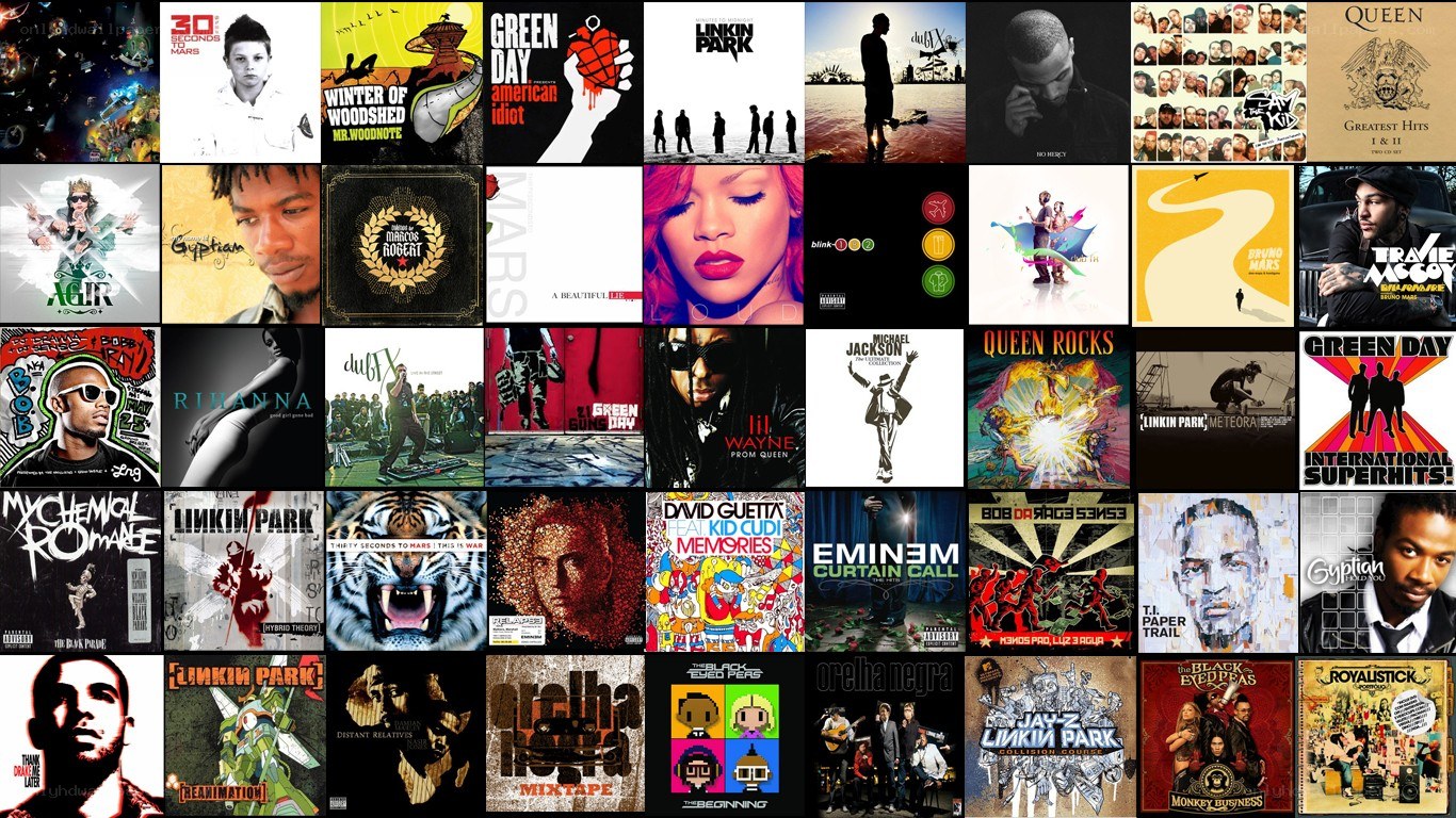 Album covers collage