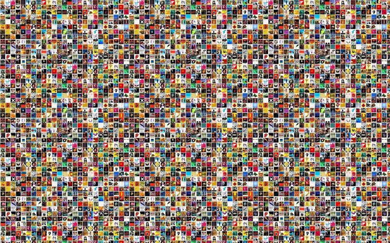 Album Covers Collage — Black, Chaotic