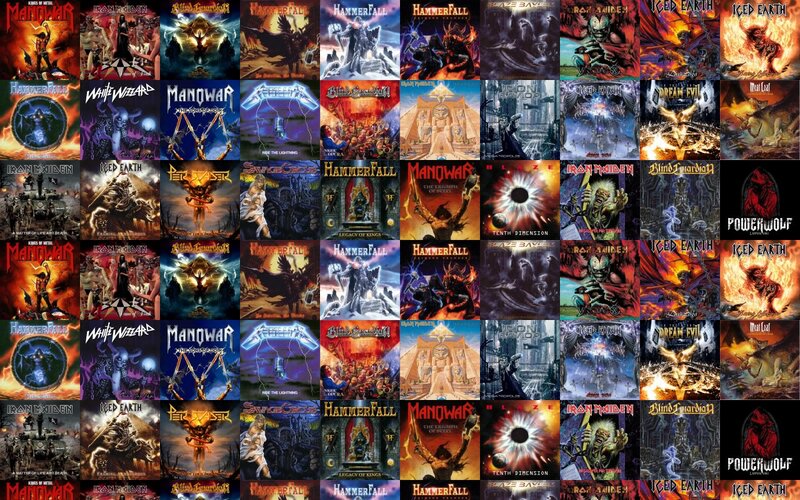 Album Covers Collage — Black, Dark, Illustration