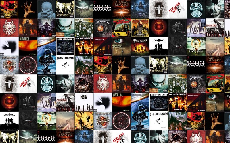Album Covers Collage — Black, Dark