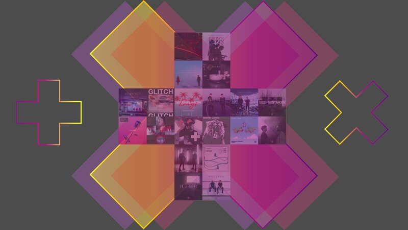 Album Covers Collage — Purple