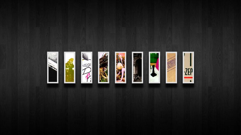 Album Covers on Wall — Black