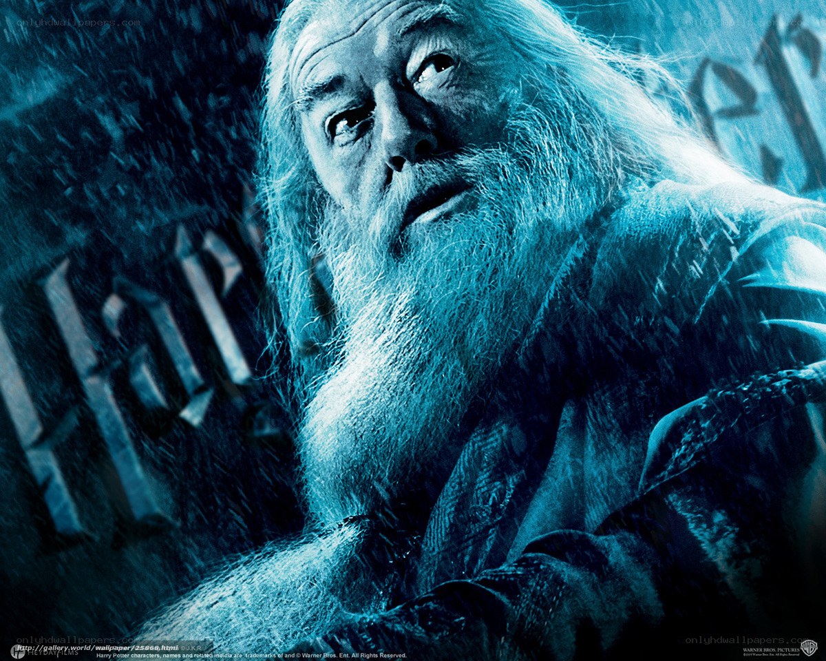 Albus Dumbledore in the rain
