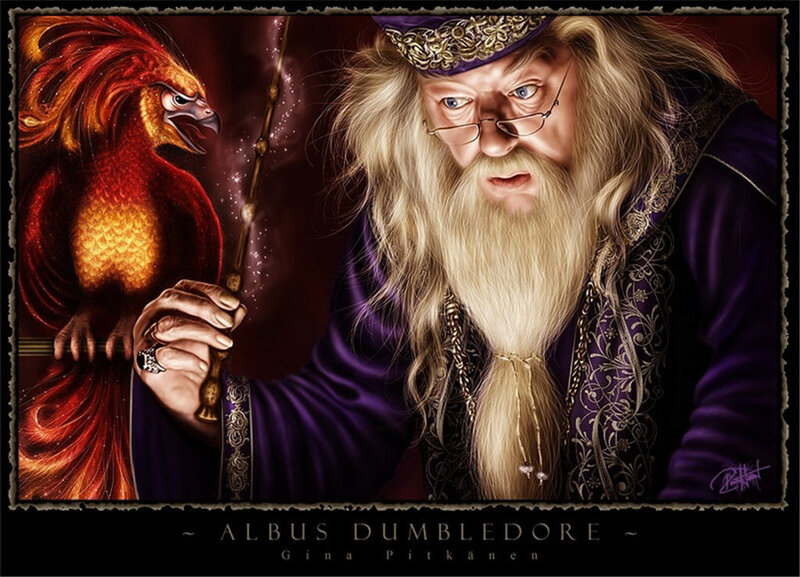 Albus Dumbledore with Fawkes