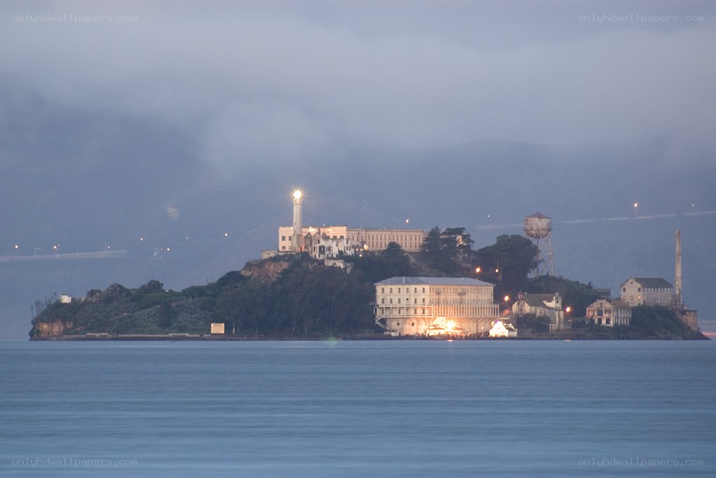 Alcatraz Island at dusk