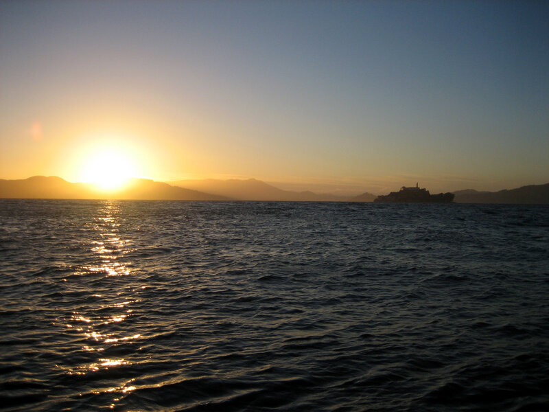 Alcatraz Island at Sunset — Blue