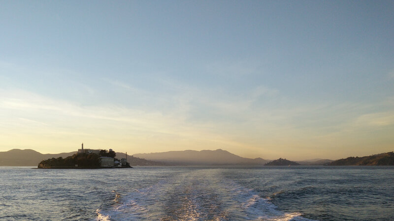 Alcatraz Island Prison — Blue, Serene, Sunset