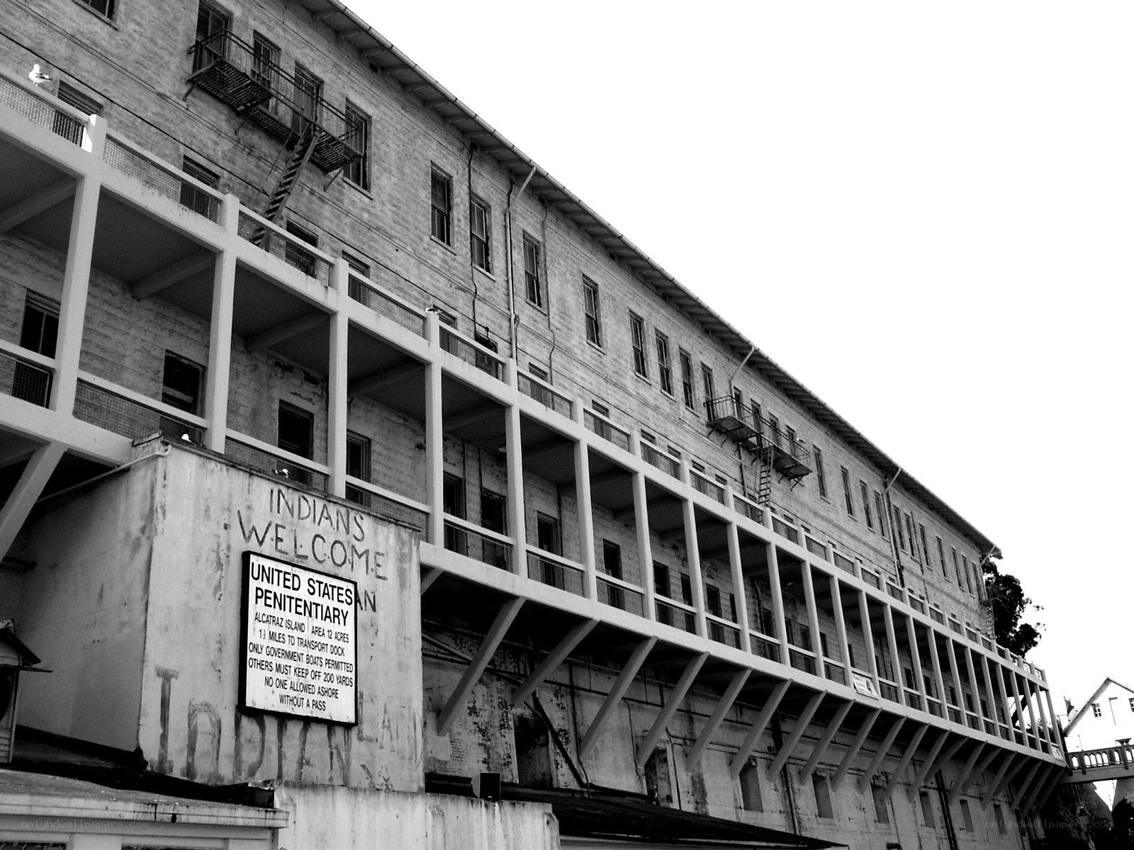 Alcatraz Island prison building