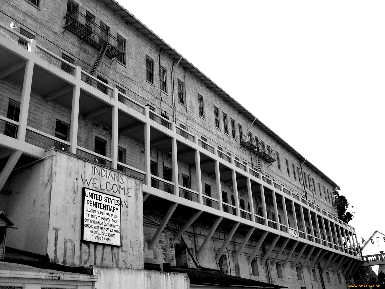 Alcatraz Island prison building