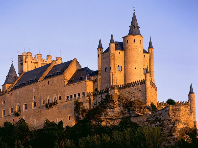 Alcazar of Segovia at sunset