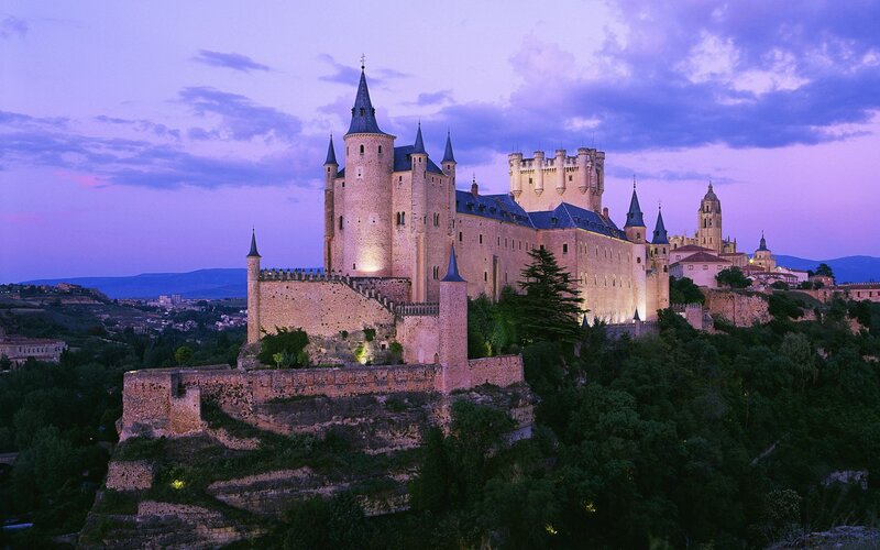 Alcazar of Segovia — Purple, Dramatic, Sunset