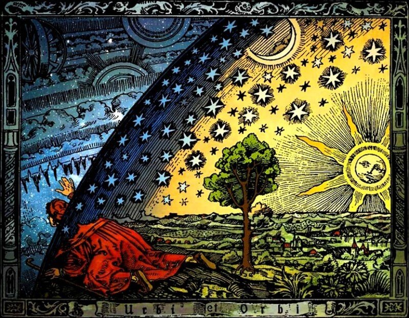 Alchemical illustration of the sun and moon