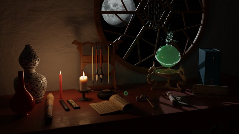 Alchemical Lab on Desk