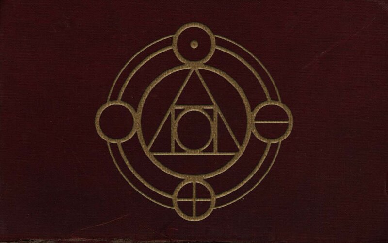 alchemical symbol on book cover