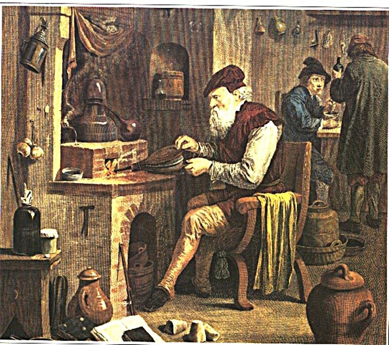 Alchemist in a workshop