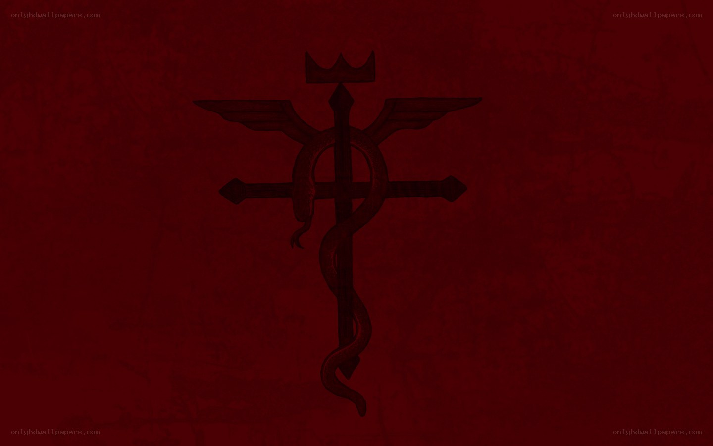 Alchemist's symbol on red background