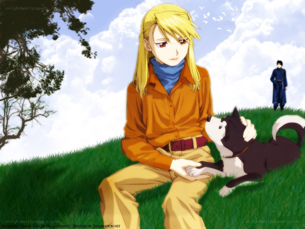 Alchemist with dog on hill
