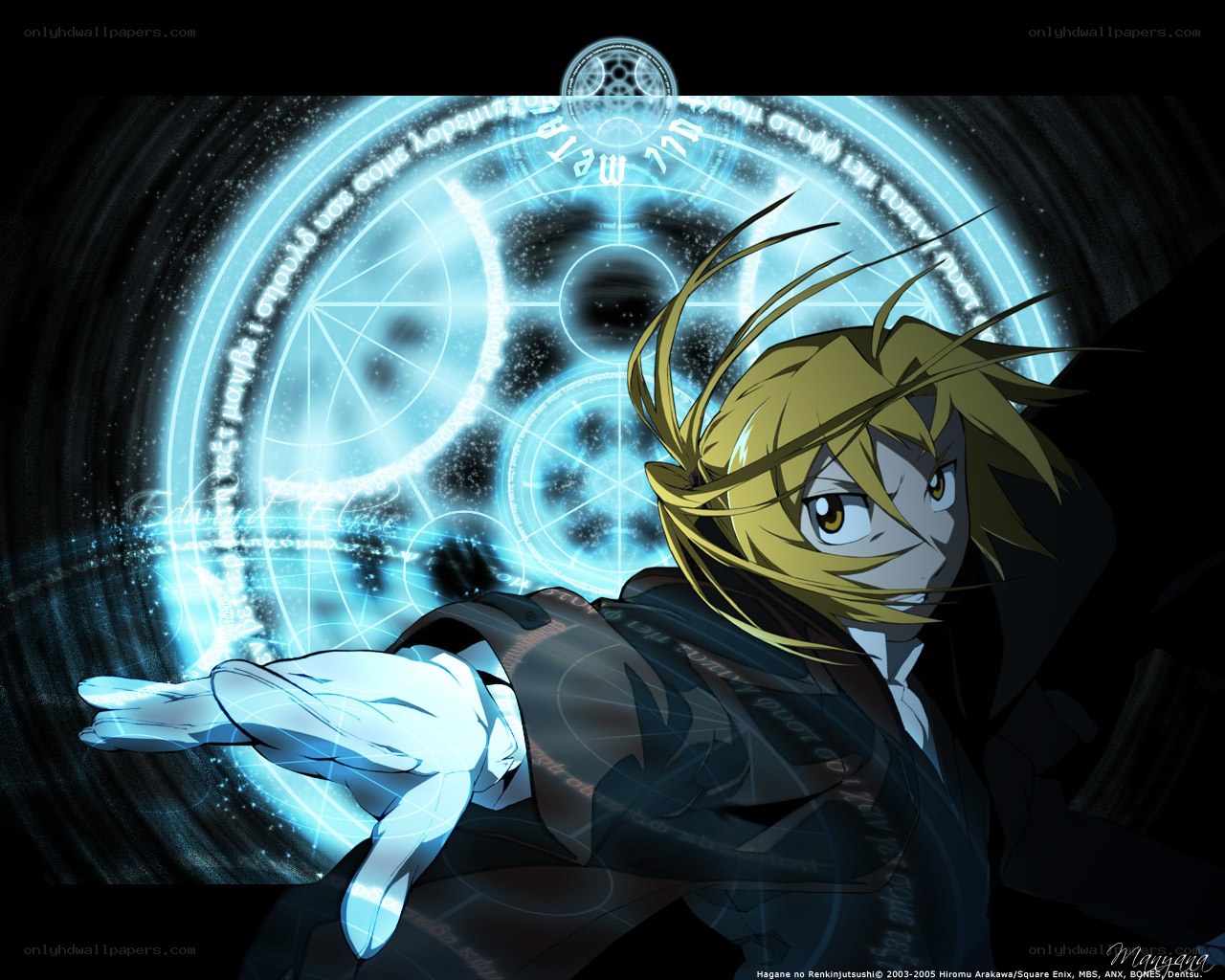 Alchemist with glowing magic circle