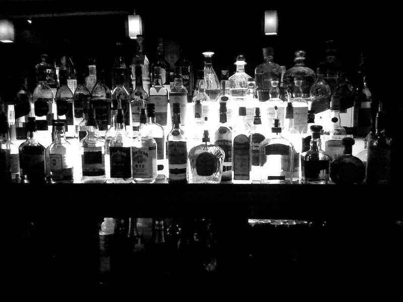 Alcohol Bottles on Bar