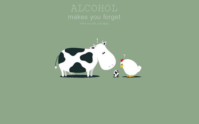 Alcohol forgets last night