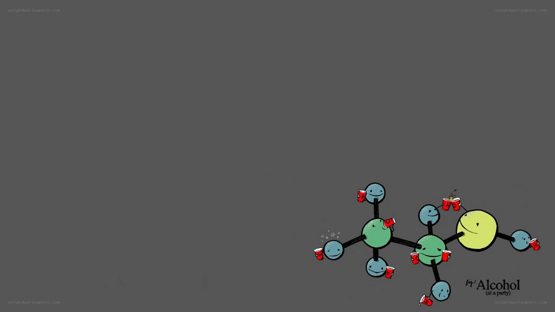 alcohol molecule at a party