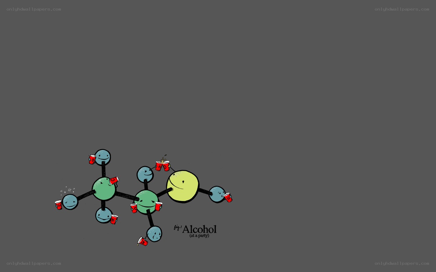 alcohol molecule at a party