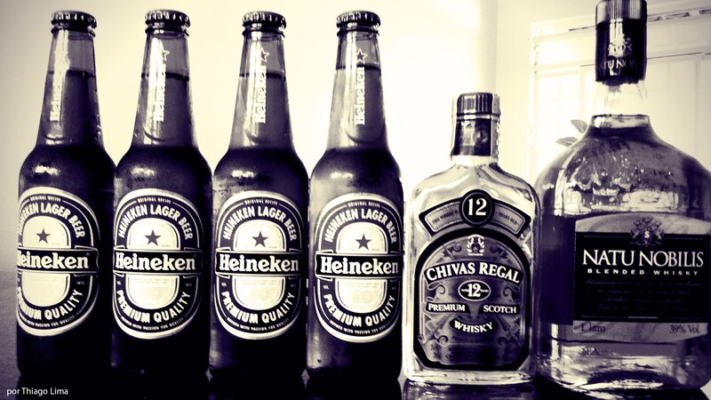 alcoholic beverages on display