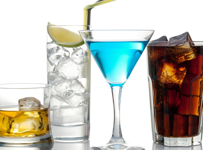 Alcoholic Drinks on Table