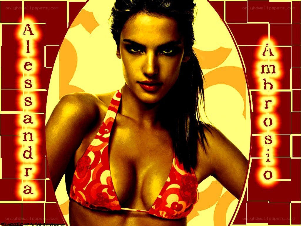 Alessandra Ambrosio in red bikini