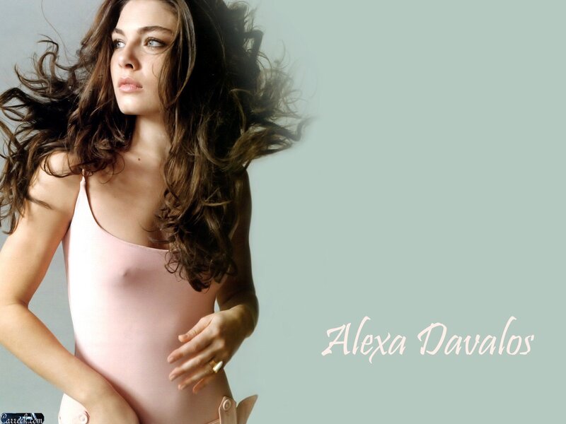 Alexa Davalos in pink bodysuit