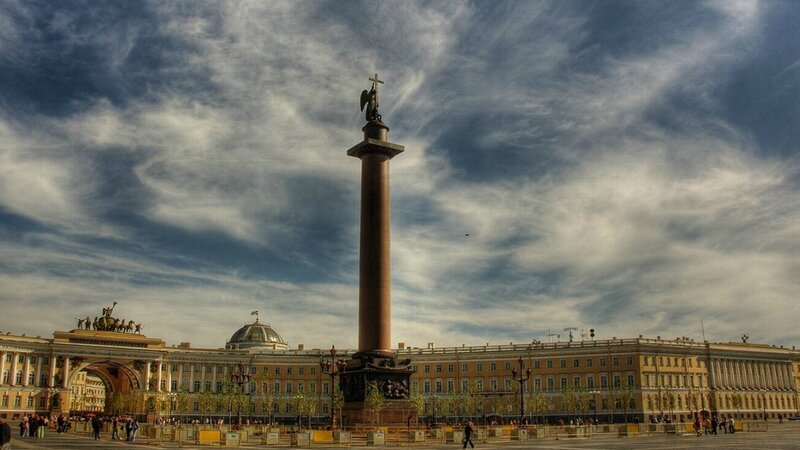 Alexander Column — Blue, Dramatic, Afternoon