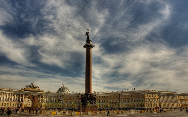 Alexander Column — Blue, Dramatic