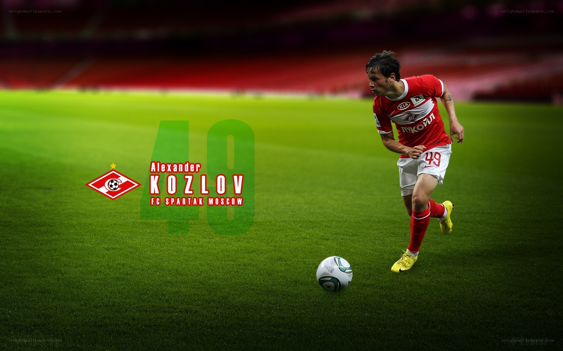 Alexander Kozlov playing football