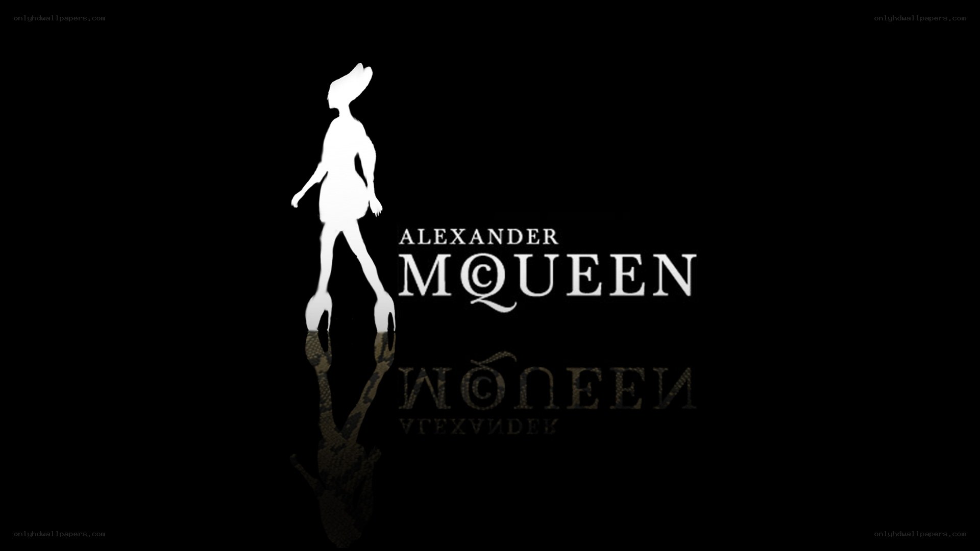 Alexander McQueen logo with silhouette
