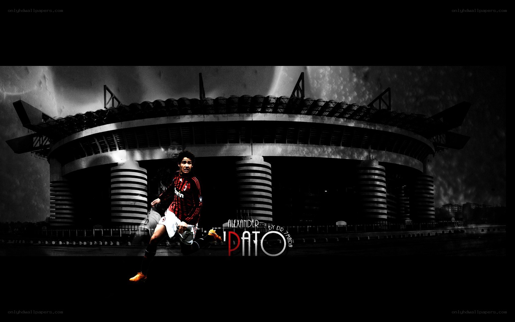 Alexander Pato at the stadium