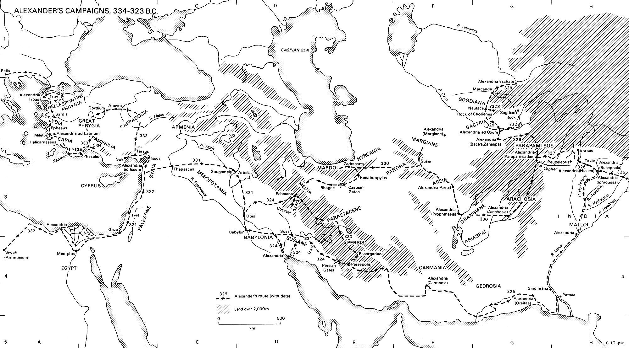 Alexander's Campaigns Map