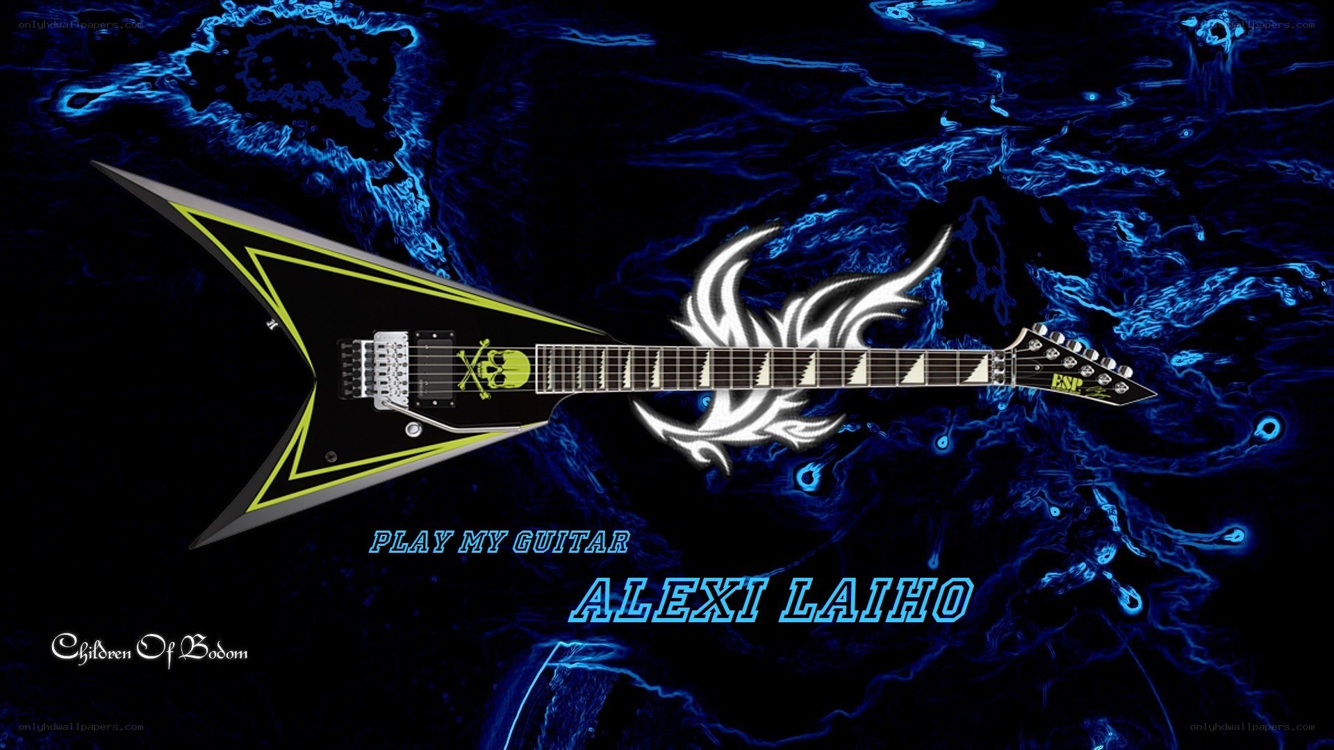 Alexi Laiho guitar artwork