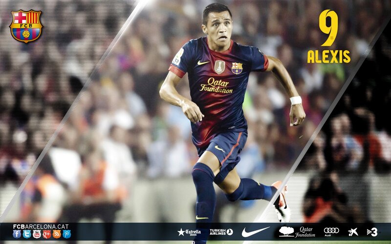 Alexis Sanchez in FC Barcelona kit